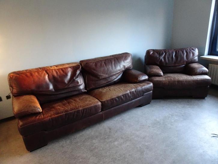 Salon van buffelleer made in Italië, Antiek en Kunst, Antiek | Vazen, Ophalen