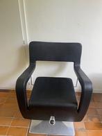 Kapperstoel, Huis en Inrichting, Stoelen, Ophalen, Zwart, Leer, Zo goed als nieuw