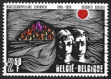 1 Postzegel België 1970 Sociale Zekerheid beschikbaar voor biedingen