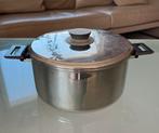 Inox Kookpot met deksel 24cm, Ophalen, Gebruikt, Inox, Kookpan of Snelkookpan
