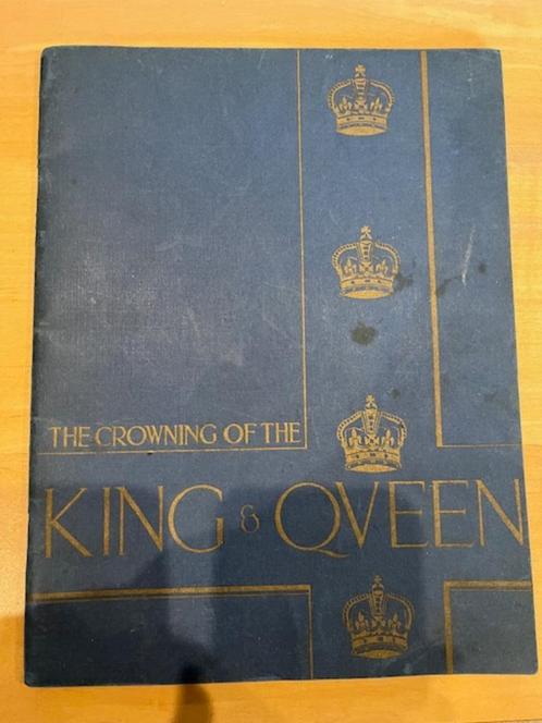 Boekje "The crowning of the King & Queen" - 1937, Collections, Maisons royales & Noblesse, Utilisé, Magazine ou livre, Enlèvement ou Envoi