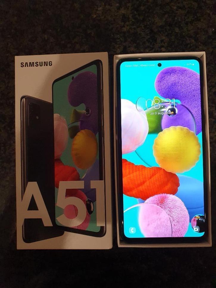 Samsung A51 in mooie staat + hoesjes + speaker, Telecommunicatie, Mobiele telefoons | Samsung, Gebruikt, Galaxy A, 128 GB, Zonder abonnement
