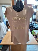 Beig t-shirt met tekst, Comme neuf, ANDERE, Beige, Manches courtes