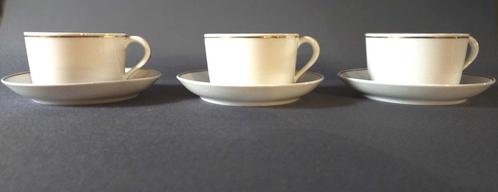 Grandes tasses *3 à café et soucoupes en porcelaine de Coule, Antiquités & Art, Antiquités | Porcelaine, Envoi