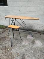 Vintage strijkplank met tabouret, Antiek en Kunst, Ophalen of Verzenden
