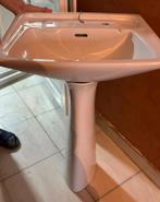 Évier, lavabo avec son pied blanc, Maison & Meubles, Lavabo ou Évier, Moins de 100 cm, Comme neuf, Enlèvement