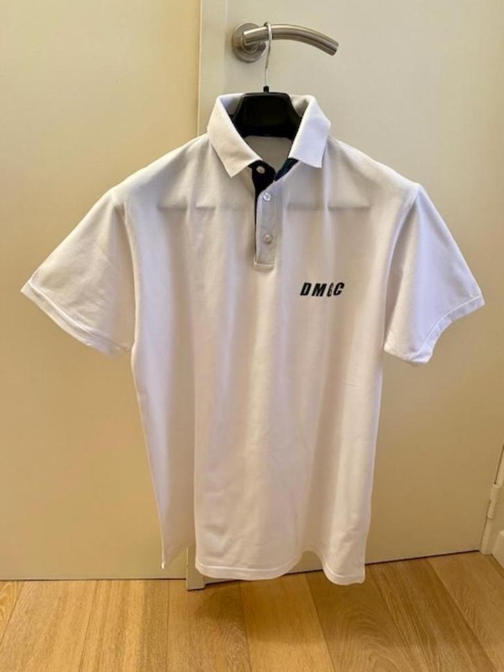 Polo blanc, manches courtes, DGMC, taille L, Kleding | Heren, Polo's, Zo goed als nieuw, Maat 52/54 (L), Wit, Ophalen