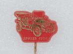 SP1643 Speldje Spyker 1904 rood, Collections, Broches, Pins & Badges, Utilisé, Enlèvement ou Envoi