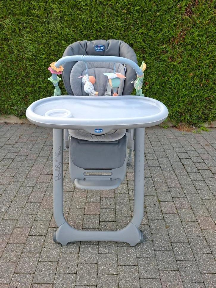 Eetstoel Chicco Polly Magic Relax graphite, Kinderen en Baby's, Kinderstoelen, Zo goed als nieuw, Ophalen