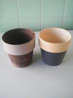 2X BLOEMPOTTEN 13x13cm AFHALING LEES BESCHRIJVING, Tuin en Terras, Bloempotten, Ophalen, Gebruikt, Rond, Tuin