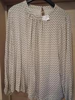 C&A wit bloesje met zwarte print XL(50/52), Ophalen of Verzenden, Wit