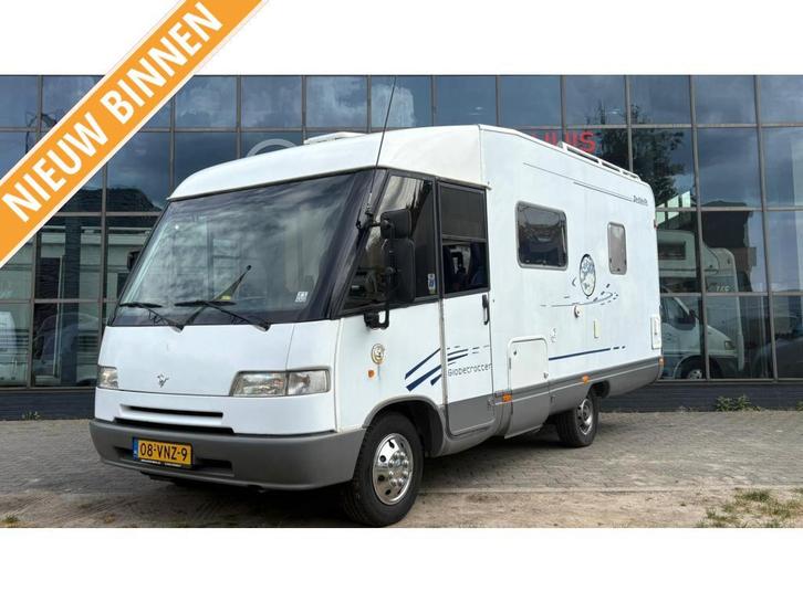 Dethleffs Globetrotter 5942 T Dakairco,Hefbed,Cruisectr, Caravans en Kamperen, Mobilhomes, Bedrijf, tot en met 6, Integraal, Dethleffs