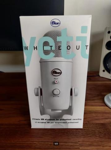 Blue Yeti White (USB) | 4 opnamestanden | mute & gain beschikbaar voor biedingen