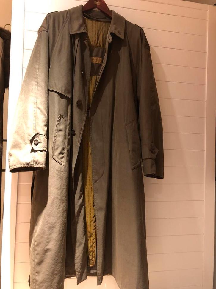 Kaki bruine gevoerde regenmantel van Valmeline, Kleding | Heren, Jassen | Winter, Zo goed als nieuw, Maat 48/50 (M), Bruin, Ophalen of Verzenden