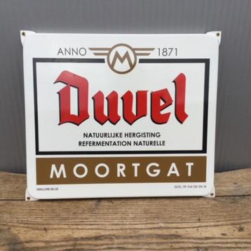 Emaille DUVEL reclame Emaillerie Belge, Enlèvement ou Envoi, Comme neuf, Panneau, Plaque ou Plaquette publicitaire, Duvel