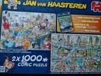 Puzzel J.Van Haasteren 2x1000: Oud en nieuw feestje; Santa's, Ophalen of Verzenden, 500 t/m 1500 stukjes, Zo goed als nieuw