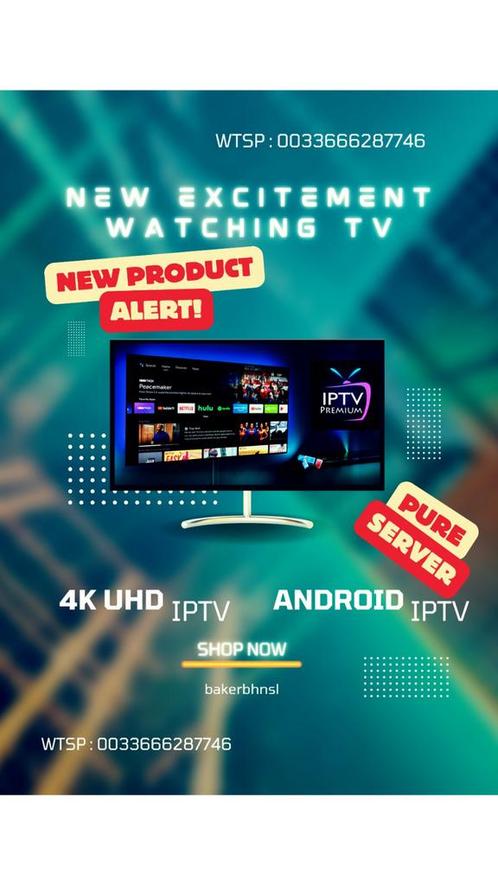 Abonnement 12/24mois qualité UHD 4K avec test, Audio, Tv en Foto, Televisie-accessoires, Nieuw, Ophalen of Verzenden