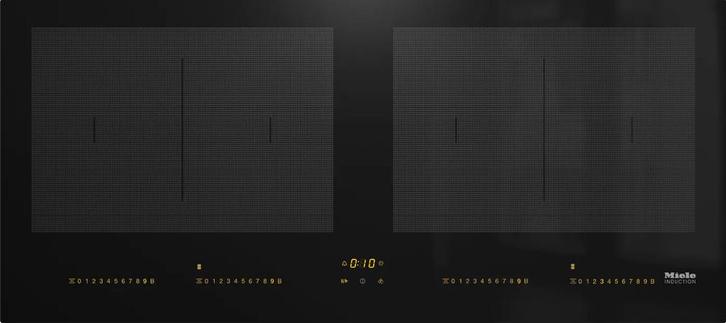 Miele KM 7684 FL Zwart In panoramadesign, Elektronische apparatuur, Kookplaten, Nieuw, Inbouw, 4 kookzones, Ophalen