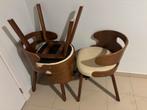 4 chaises de salle à manger, Maison & Meubles, Chaises, Enlèvement, Comme neuf, Brun, Bois