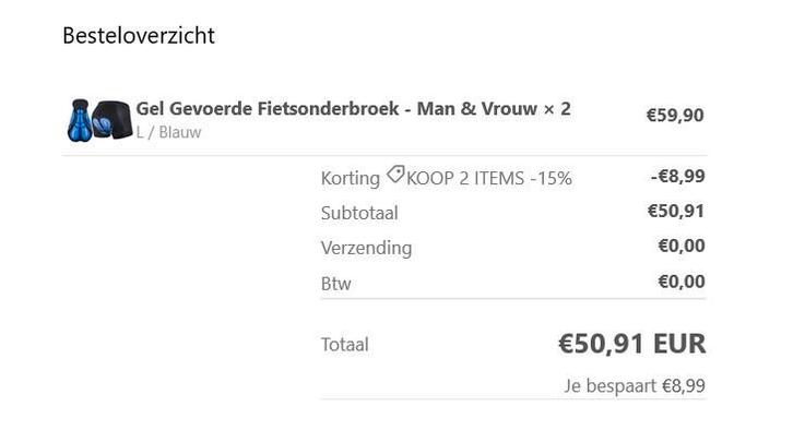 1 of 2 nieuwe fietsonderbroeken maat Large in prijs verlaagd, Kleding | Dames, Sportkleding, Nieuw, Hardlopen of Fietsen, Maat 42/44 (L)