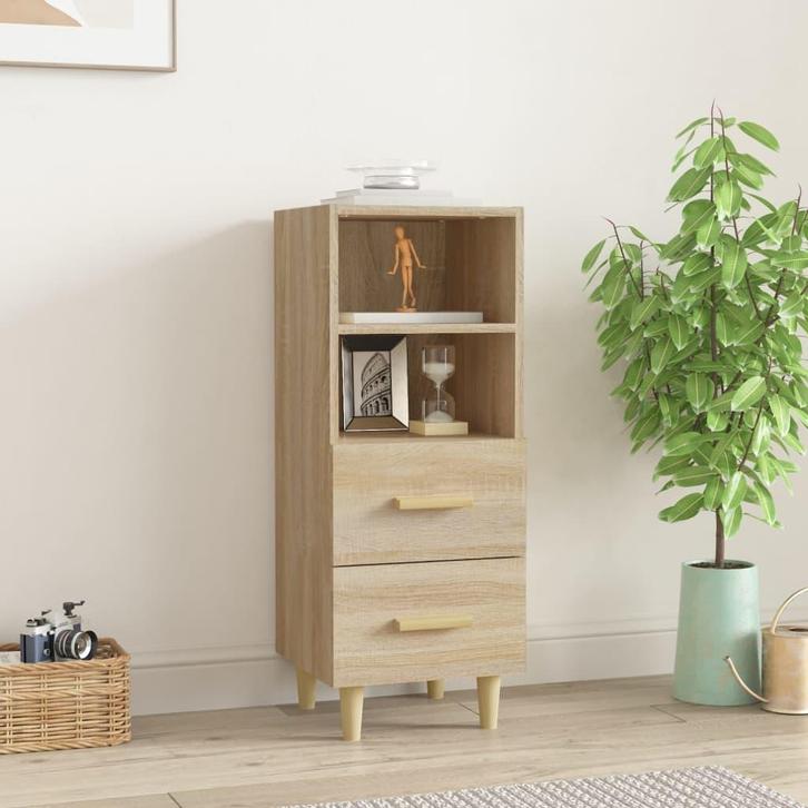 Dressoir 34,5x34x90 cm bewerkt hout sonoma eikenkleurig, Huis en Inrichting, Zitzakken, Nieuw, Verzenden