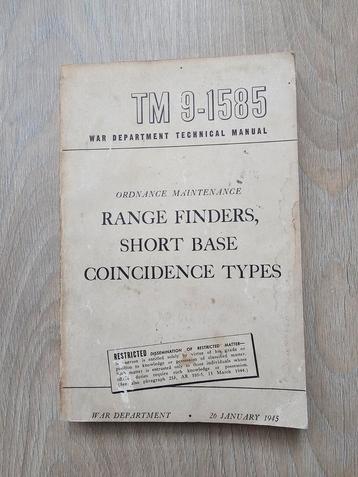 US WW2 TM 9-1585 Range finders technical manual 235 blz