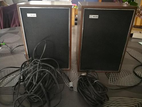 Philips 22 RH481/00Z uit 1970, Audio, Tv en Foto, Luidsprekerboxen, Gebruikt, Front, Rear of Stereo speakers, Minder dan 60 watt