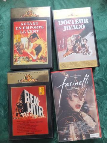 4  cassettes vhs (voir titres photos) disponible aux enchères