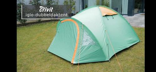 4 persoon iglo verduisterend dubbeldak tent, Caravans en Kamperen, Tenten, Zo goed als nieuw, Ophalen