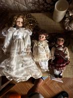 3 antieke poppen, Verzamelen, Poppen, Ophalen, Zo goed als nieuw