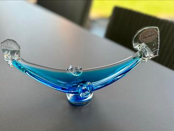 Murano blauw bootje / asbak / schaaltje beschikbaar voor biedingen