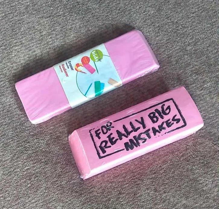 grote roze potloodgommen nieuw, Divers, Fournitures scolaires, Neuf, Enlèvement ou Envoi