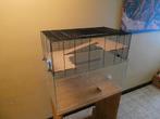Cage en verre pour petit rongeur, 75 à 110 cm, Cage, Comme neuf, Enlèvement
