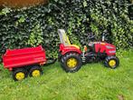 Tractor Rolly Toys + 2 aanhangwagens, Enfants & Bébés, Jouets | Extérieur | Véhicules & Draisiennes, Comme neuf, Véhicule à pédales