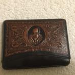 Vintage sigarettenhouder in leder 1950, Ophalen of Verzenden, Zo goed als nieuw, Tabaksdoos of Verpakking