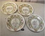 4 Prachtige Porseleine Borden - Veltem-Beisem - Limoges, Ophalen of Verzenden