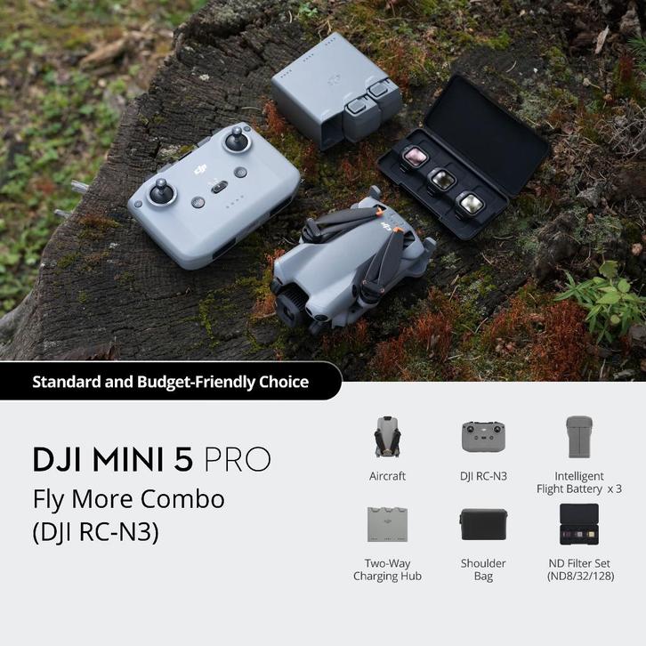 DJI MINI 5 PRO RC2 FLY MORE COMBO+ gratis extra's, Audio, Tv en Foto, Drones, Nieuw, Drone met camera, Ophalen of Verzenden