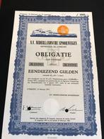 Nederlandsche spoorwegen. Oude obligatie 1957, Postzegels en Munten, Ophalen of Verzenden