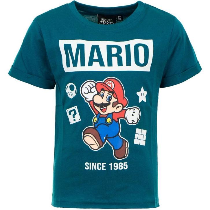 Super Mario T-shirt Petrol - Maat 98 -104 -110 -116 -122, Enfants & Bébés, Vêtements enfant | Taille 116, Neuf, Garçon, Chemise ou À manches longues