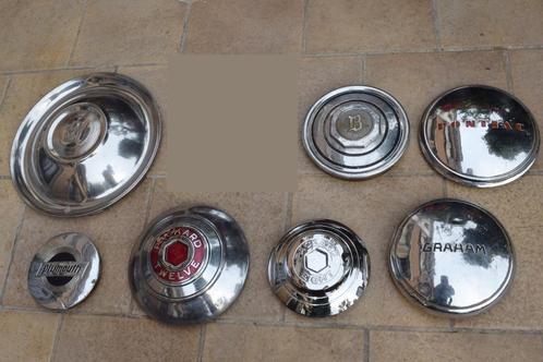 Liquidatie 7 wieldoppen American oldtimer garage vintage, Antiek en Kunst, Curiosa en Brocante, Ophalen of Verzenden