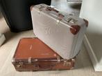 Vintage koffers, Handtassen en Accessoires, Koffers, Ophalen, Gebruikt, Overige materialen, Slot
