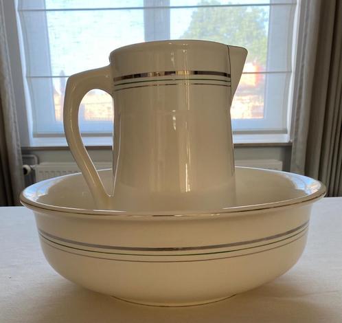 Vintage waskom met kan – Mimosa  – Art Deco stijl, Antiek en Kunst, Curiosa en Brocante, Ophalen