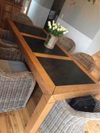 Eettafel met marmeren platen, Huis en Inrichting, Tafels | Eettafels, Ophalen, Gebruikt