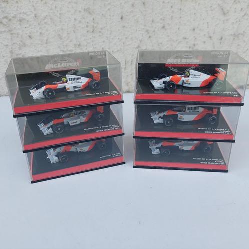 6 X MINICHAMPS EDITIE 64 A SENNA MCLAREN COLLECTIE W C, Verzamelen, Overige Verzamelen, Zo goed als nieuw, Ophalen of Verzenden