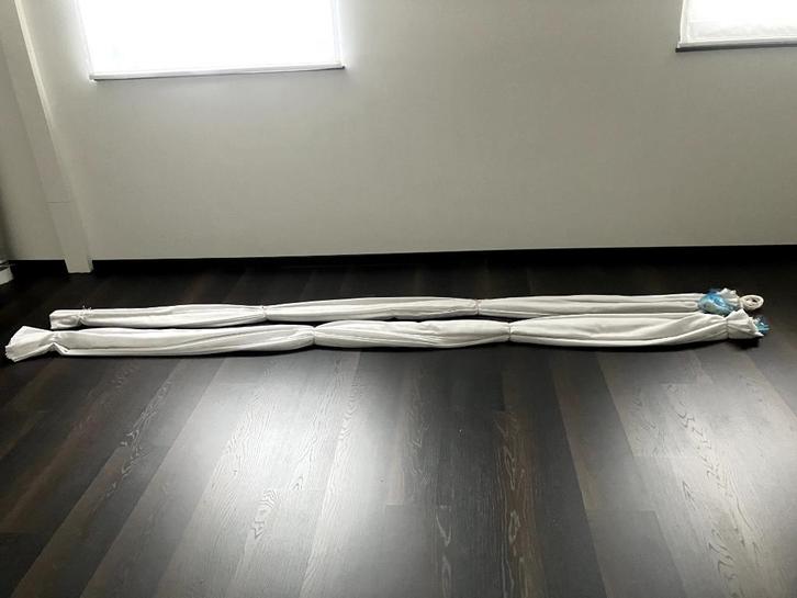 glasgordijnen, Huis en Inrichting, Stoffering | Gordijnen en Lamellen, Zo goed als nieuw, 200 cm of meer, 200 cm of meer, Wit