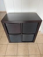 Kallax kast Ikea + 4 DRÖNA bakken, Huis en Inrichting, Kasten | Boekenkasten, Ophalen, Gebruikt, 50 tot 100 cm, Minder dan 100 cm