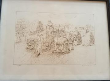 Croquis/Dessin « Récolte » A.ROELANDT disponible aux enchères