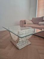 Salontafel glas natuursteen, Huis en Inrichting, Ophalen, Zo goed als nieuw, Glas