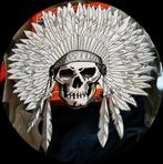 Patch Indian skull Nieuw 26 cm voor vest of jacket, Ophalen of Verzenden, Nieuw zonder kaartje, Dames, Overige typen