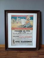 Oude houten kader met replica poster Oostduinkerke, Verzamelen, Met lijst, Ophalen of Verzenden, Reclame, Rechthoekig Staand